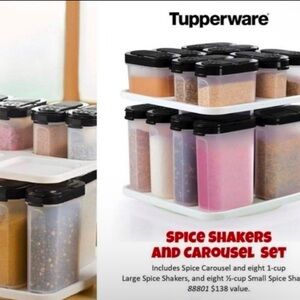 New! Tupperware spice carousel with spice shakers